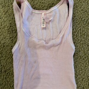 Skims Soft Ribbed Tank Top - Light Pink